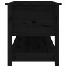 Stolik kawowy, czarny, 102x49x55 cm, lite drewno sosnowe