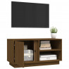 Szafka pod TV, miodowy brąz, 80x35x40,5 cm, lite drewno sosnowe