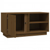 Szafka pod TV, miodowy brąz, 80x35x40,5 cm, lite drewno sosnowe