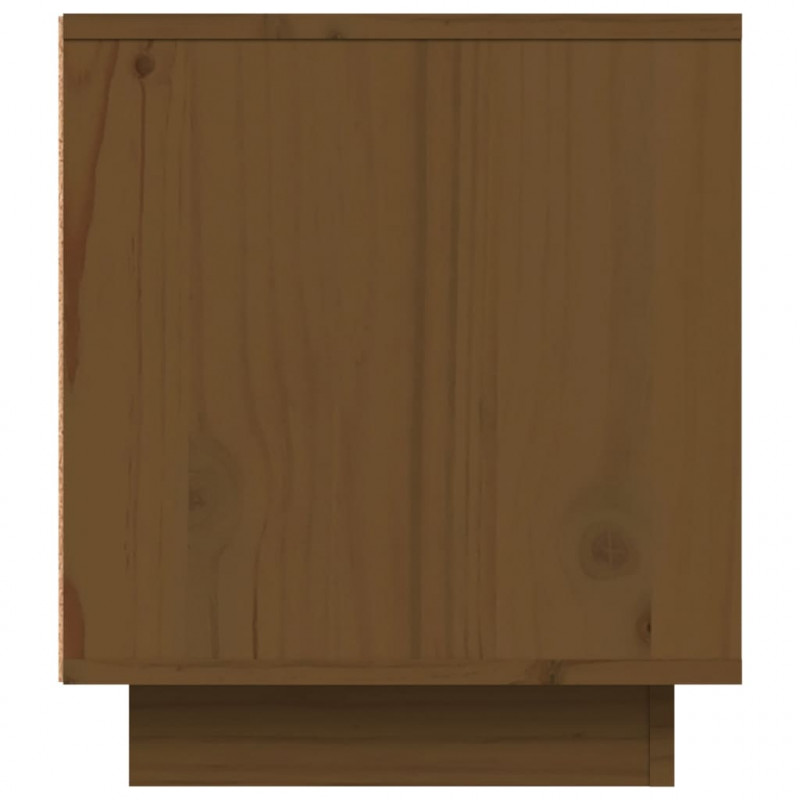 Szafka pod TV, miodowy brąz, 80x35x40,5 cm, lite drewno sosnowe