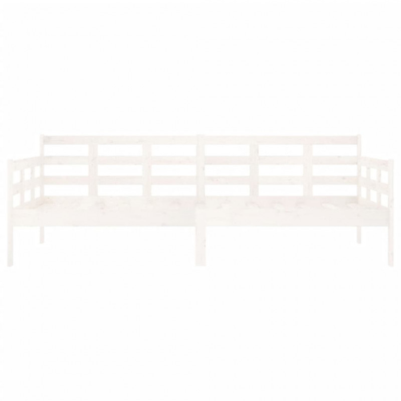 Łóżko dzienne, białe, lite drewno sosnowe, 90x200 cm