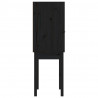 Kredens, czarny, 60x40x120 cm, lite drewno sosnowe