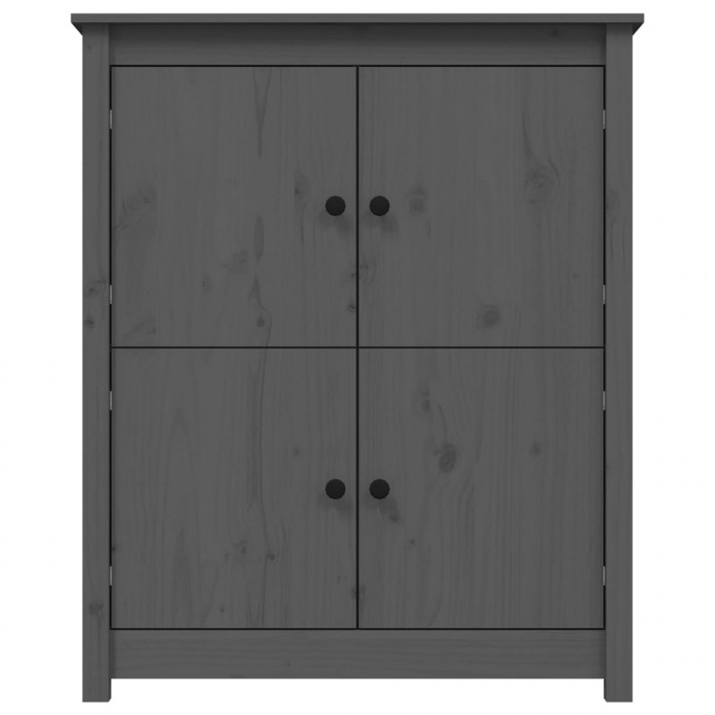 Szafka, szara, 83x41,5x100 cm, lite drewno sosnowe