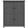 Szafka, szara, 83x41,5x100 cm, lite drewno sosnowe