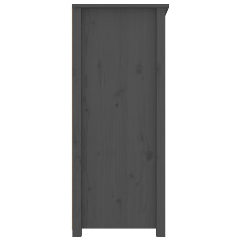 Szafka, szara, 83x41,5x100 cm, lite drewno sosnowe