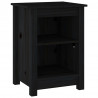 Szafki nocne, 2 szt., czarne, 40x35x55 cm, lite drewno sosnowe