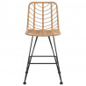 Stołki barowe, 2 szt., 45x56x103,5 cm, PE, rattan i stal