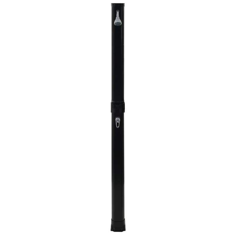 Składany prysznic solarny, czarny, 214 cm, 23 L