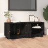 Szafka pod TV, czarna, 105x34x40 cm, lite drewno sosnowe