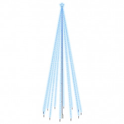 Choinka z kołkiem gruntowym, 732 niebieskie LED, 500 cm