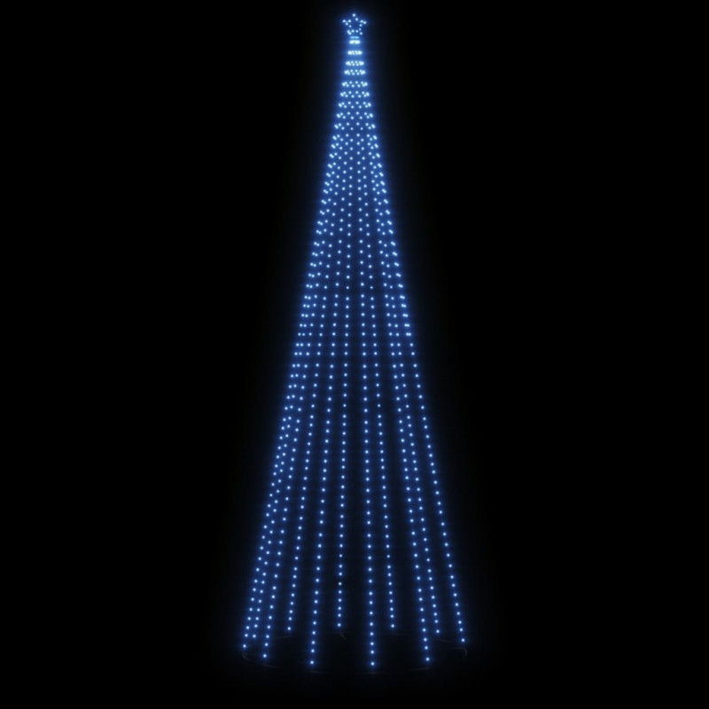 Choinka z kołkiem gruntowym, 732 niebieskie LED, 500 cm