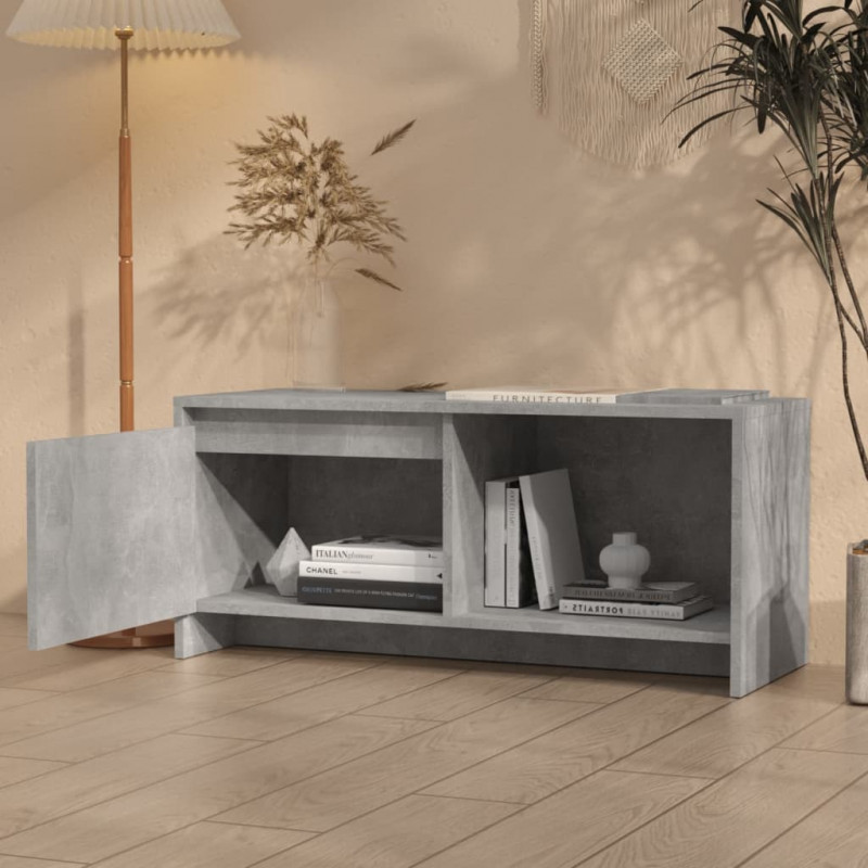 Szafka pod TV, szarość betonu, 90x35x40 cm