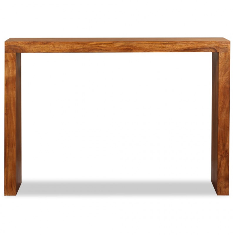 Stolik konsola, lite drewno, miodowy brąz, 110x40x76 cm