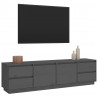 Szafka pod telewizor, szara 176x37x47,5 cm, lite drewno sosnowe