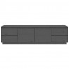 Szafka pod telewizor, szara 176x37x47,5 cm, lite drewno sosnowe