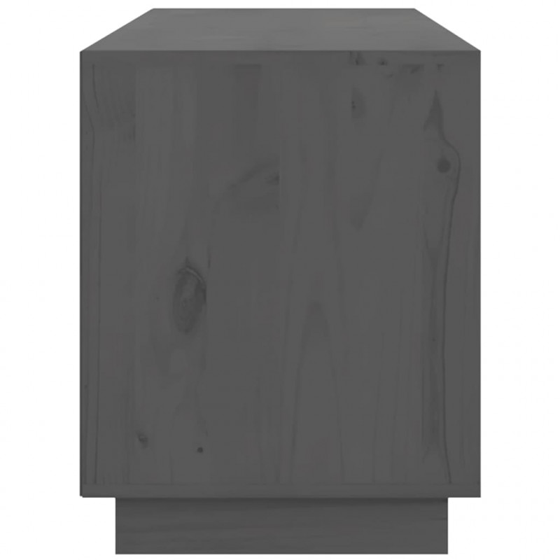 Szafka pod telewizor, szara 176x37x47,5 cm, lite drewno sosnowe