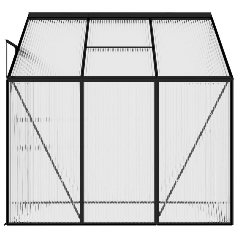 Szklarnia, antracytowa, aluminium, 3,8 m³