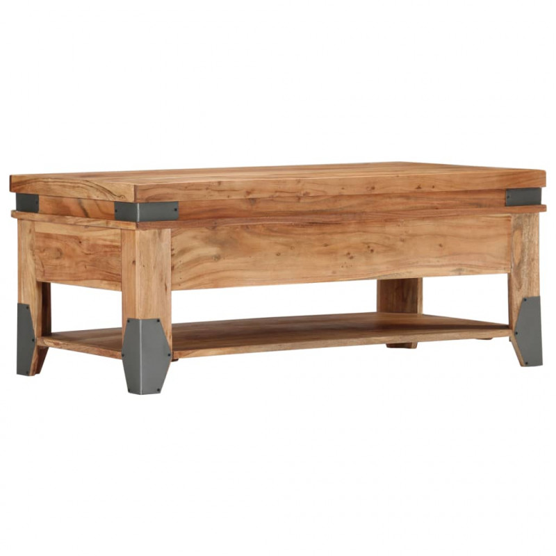 Stolik kawowy, 110 x 52 x 45 cm, lite drewno akacjowe