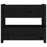 Donica, czarna, 77x25x66 cm, lite drewno sosnowe