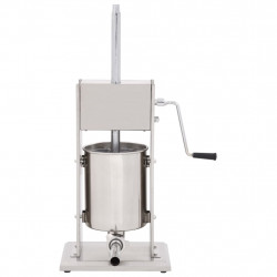 Ręczna nadziewarka do kiełbasy, srebrna, 10 L, stal nierdzewna