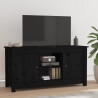 Szafka pod telewizor, czarna, 103x36,5x52 cm, drewno sosnowe