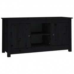 Szafka pod telewizor, czarna, 103x36,5x52 cm, drewno sosnowe