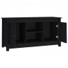 Szafka pod telewizor, czarna, 103x36,5x52 cm, drewno sosnowe