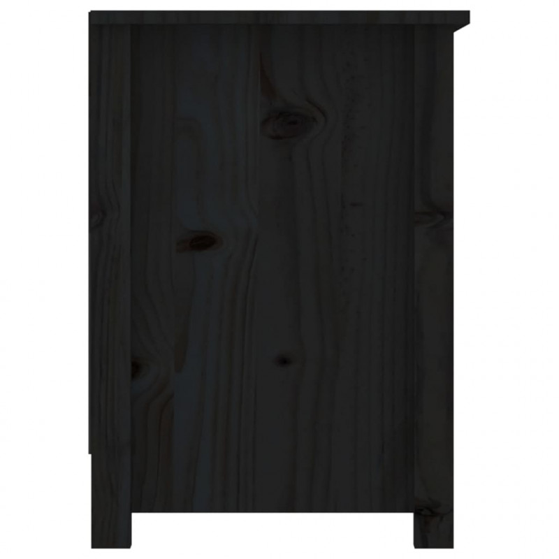 Szafka pod telewizor, czarna, 103x36,5x52 cm, drewno sosnowe
