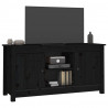 Szafka pod telewizor, czarna, 103x36,5x52 cm, drewno sosnowe