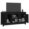 Szafka pod telewizor, czarna, 103x36,5x52 cm, drewno sosnowe