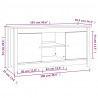 Szafka pod telewizor, czarna, 103x36,5x52 cm, drewno sosnowe
