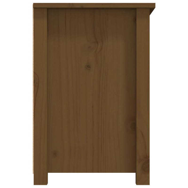 Szafka pod TV, miodowy brąz, 79x35x52 cm, lite drewno sosnowe