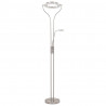 Lampa stojąca, 18 W, srebrna, 180 cm, przyciemniana