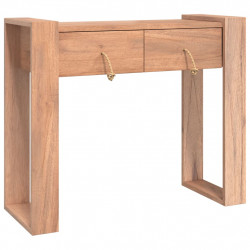 Stolik konsola, 90x35x75 cm, lite drewno tekowe