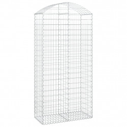 Łukowaty kosz gabionowy 100x50x200/220 cm, galwanizowane żelazo
