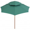 Parasol z podwójnym daszkiem, 270x270 cm drewno, zielony