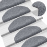 Samoprzylepne nakładki na schody, 5 szt., szare, 65x21x4 cm