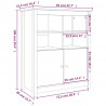Szafka, szara, 83x41,5x100 cm, lite drewno sosnowe