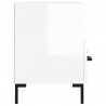 Szafka pod TV, biała, wysoki połysk, 80x36x50 cm