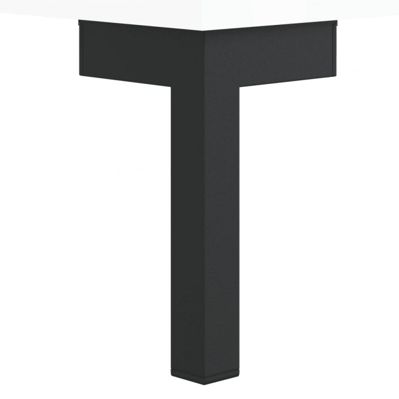 Szafka pod TV, biała, wysoki połysk, 80x36x50 cm