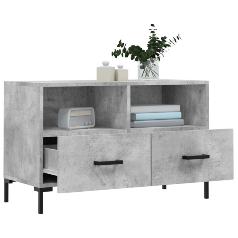 Szafka pod TV, szarość betonu, 80x36x50 cm