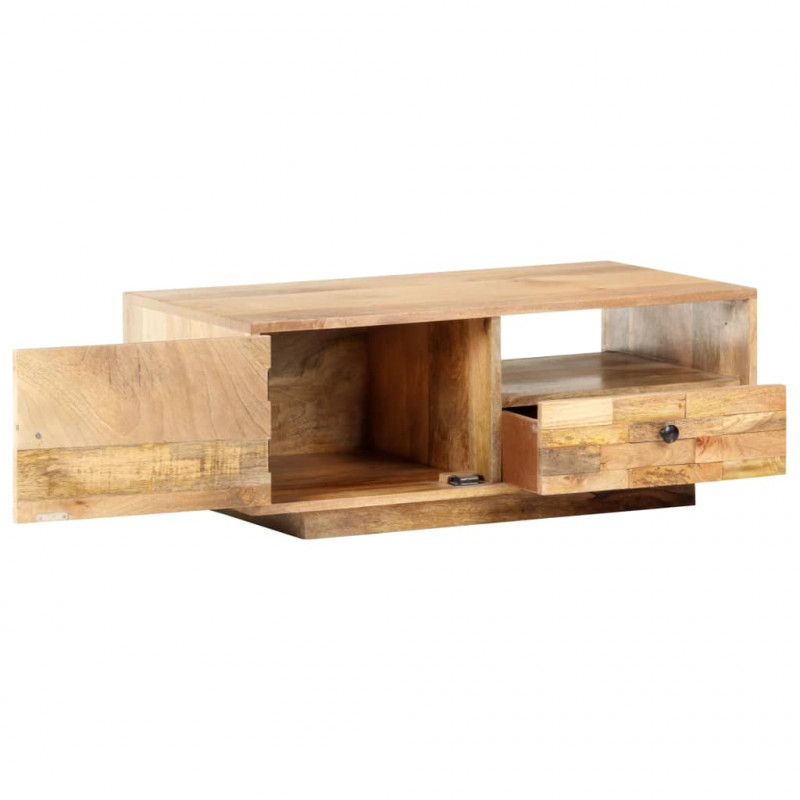 Stolik kawowy, 90 x 50 x 35 cm, lite drewno mango