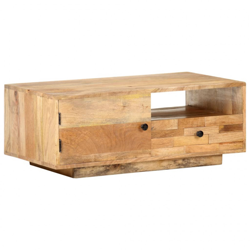 Stolik kawowy, 90 x 50 x 35 cm, lite drewno mango