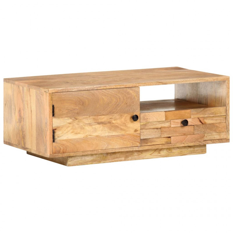 Stolik kawowy, 90 x 50 x 35 cm, lite drewno mango