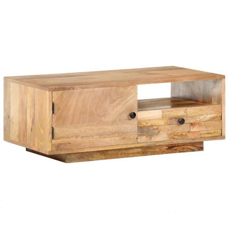 Stolik kawowy, 90 x 50 x 35 cm, lite drewno mango