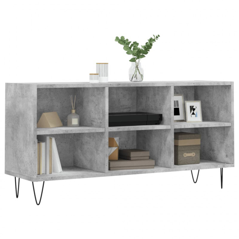 Szafka pod TV, szarość betonu, 103,5x30x50 cm