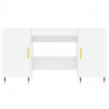Biurko białe z połyskiem, 140x50x75 cm, materiał drewnopochodny