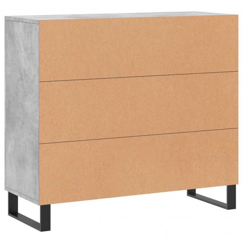Szafka, szarość betonu, 90x34x80 cm, materiał drewnopochodny