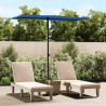 Parasol ogrodowy na aluminiowym słupku, 180x110 cm, niebieski