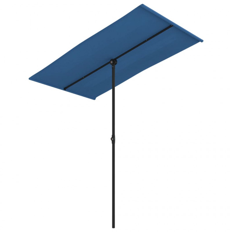 Parasol ogrodowy na aluminiowym słupku, 180x110 cm, niebieski